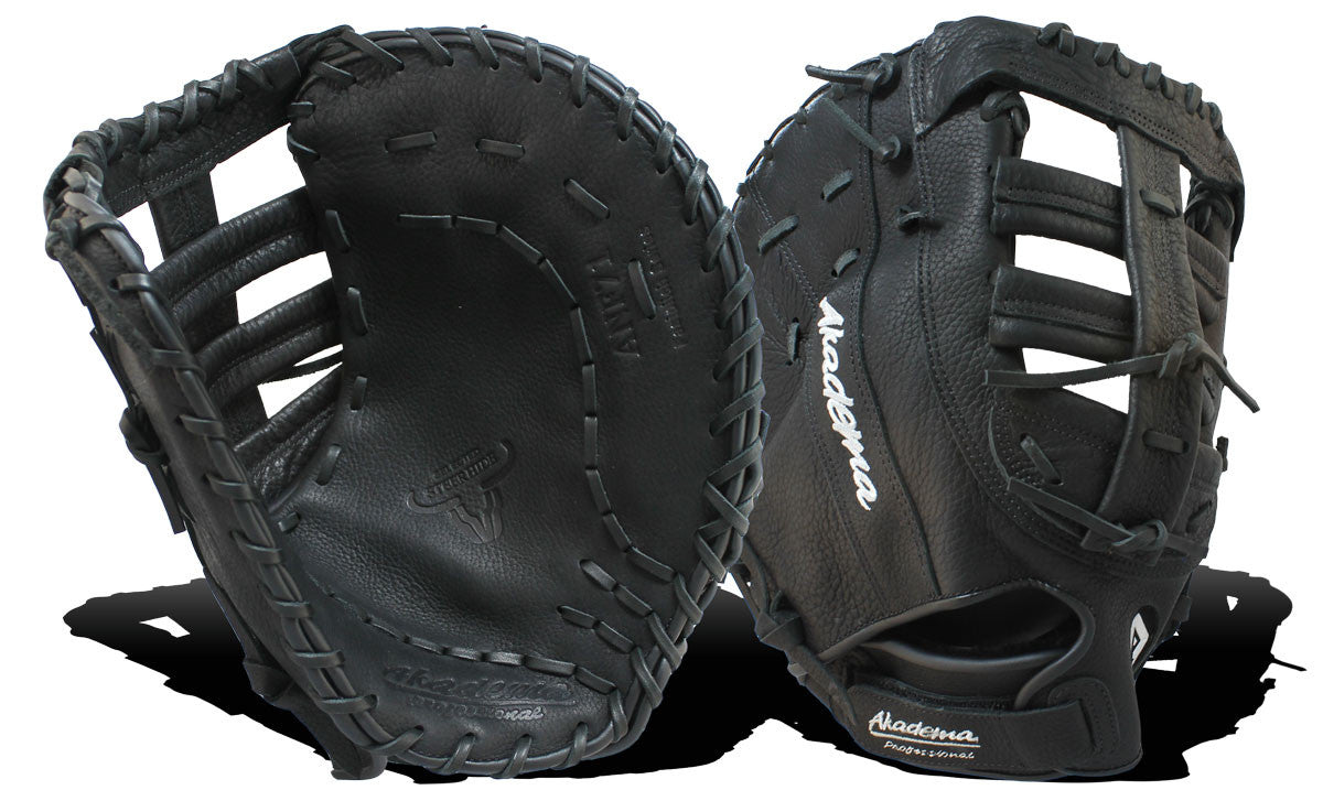 Akadema Steerhide first base mitt in black