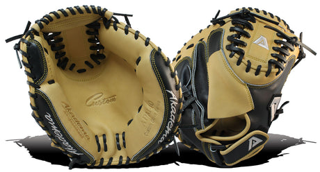 Akadema first base mitt in beige and black