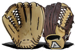 Akadema Steerhide fielder’s mit in beige and brown