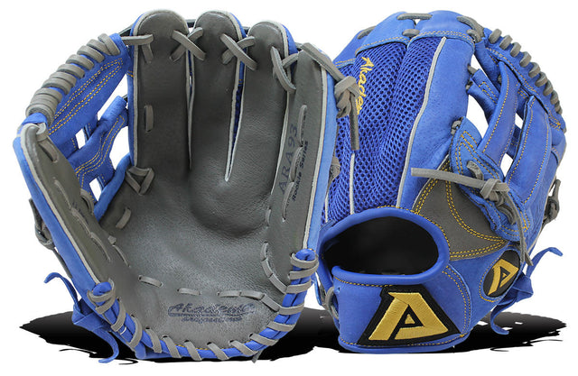 Akadema Rookie Series fielder’s mitt in grey and blue