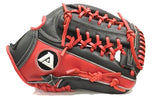 Akadema Torino fielder's mitt in black and red