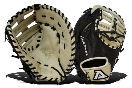 The Akadema ASF 454 (12.5") 1st Base Glove features a single-post double-T web, deep pocket, and ProSoft Select leather. Ideal for 1B