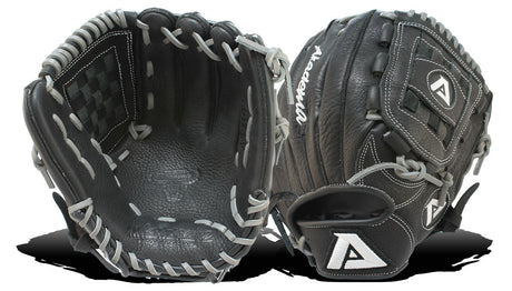 Akadema fielder's mitt in black and grey