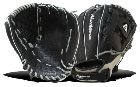 Akadema fielder's mitt in black and grey