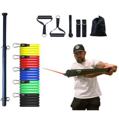 Power Swing Pro Bundle - Baseball & Softball Swing Trainer - 2 Attachment Points - Includes 4 Week Bat Speed Accelerator Program