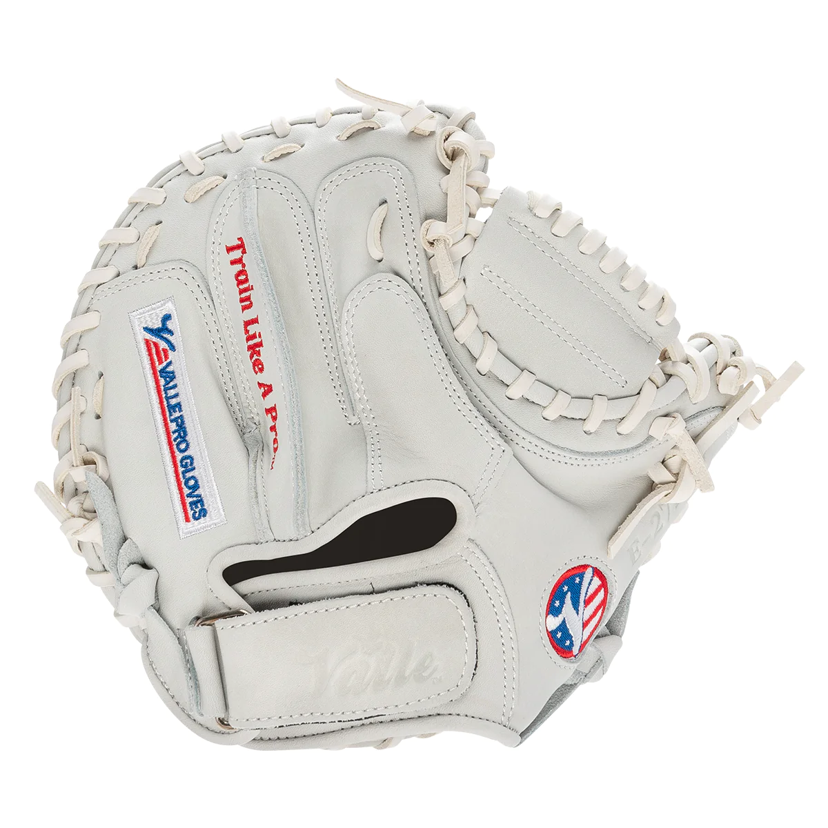 Valle Pro Series training glove, catcher’s mitt, back view