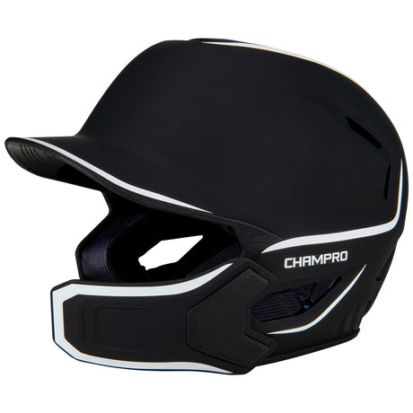 Batting Helmet with Jaw Guard - Two Tone Matte