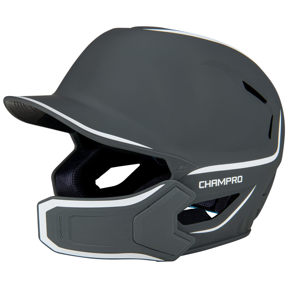 Batting Helmet with Jaw Guard - Two Tone Matte