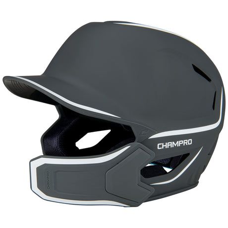 Batting Helmet with Jaw Guard - Two Tone Matte