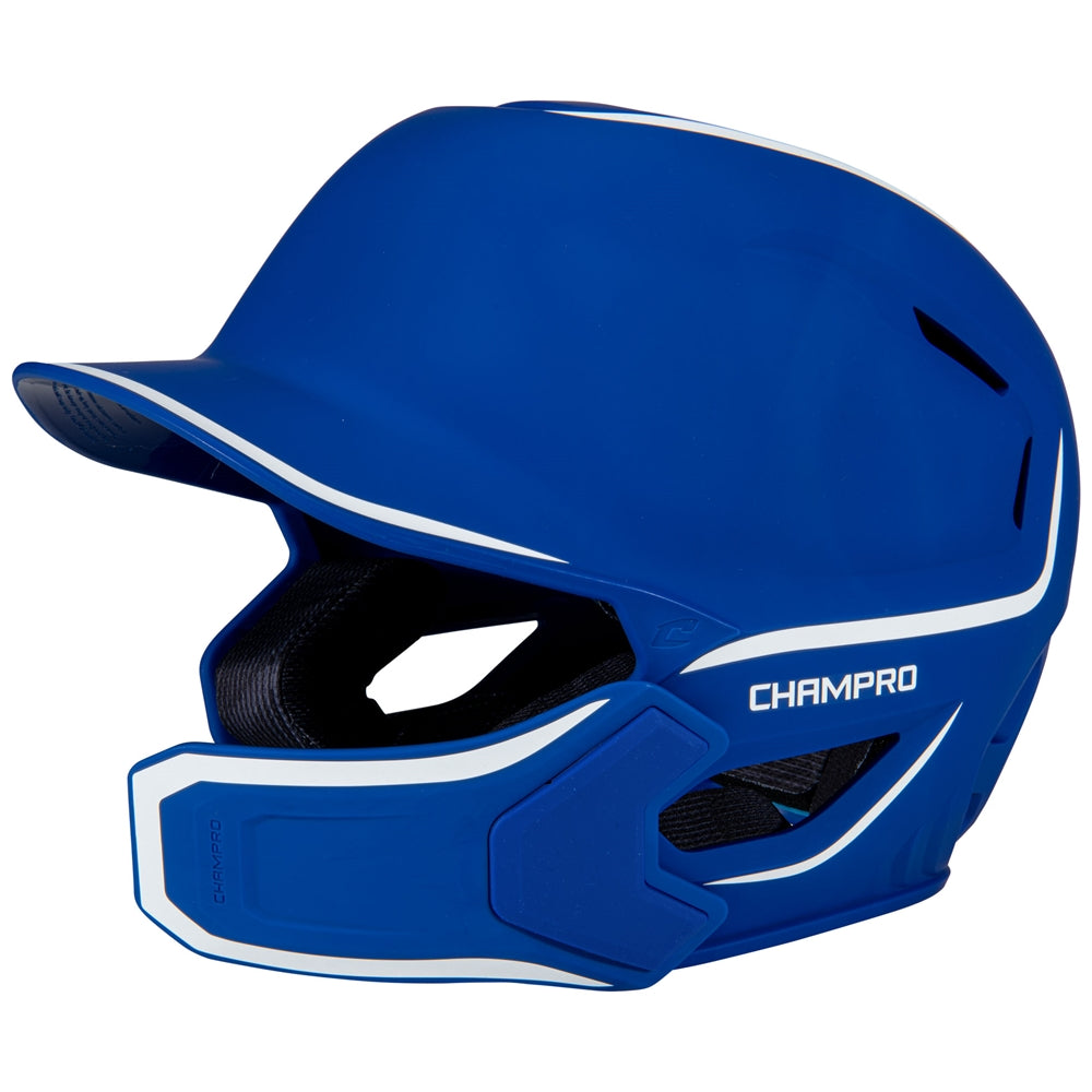Batting Helmet with Jaw Guard - Two Tone Matte