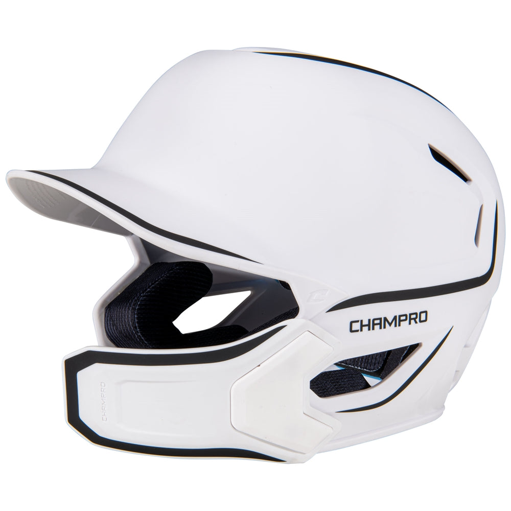Batting Helmet with Jaw Guard - Two Tone Matte