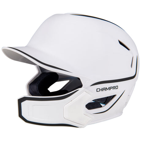Batting Helmet with Jaw Guard - Two Tone Matte