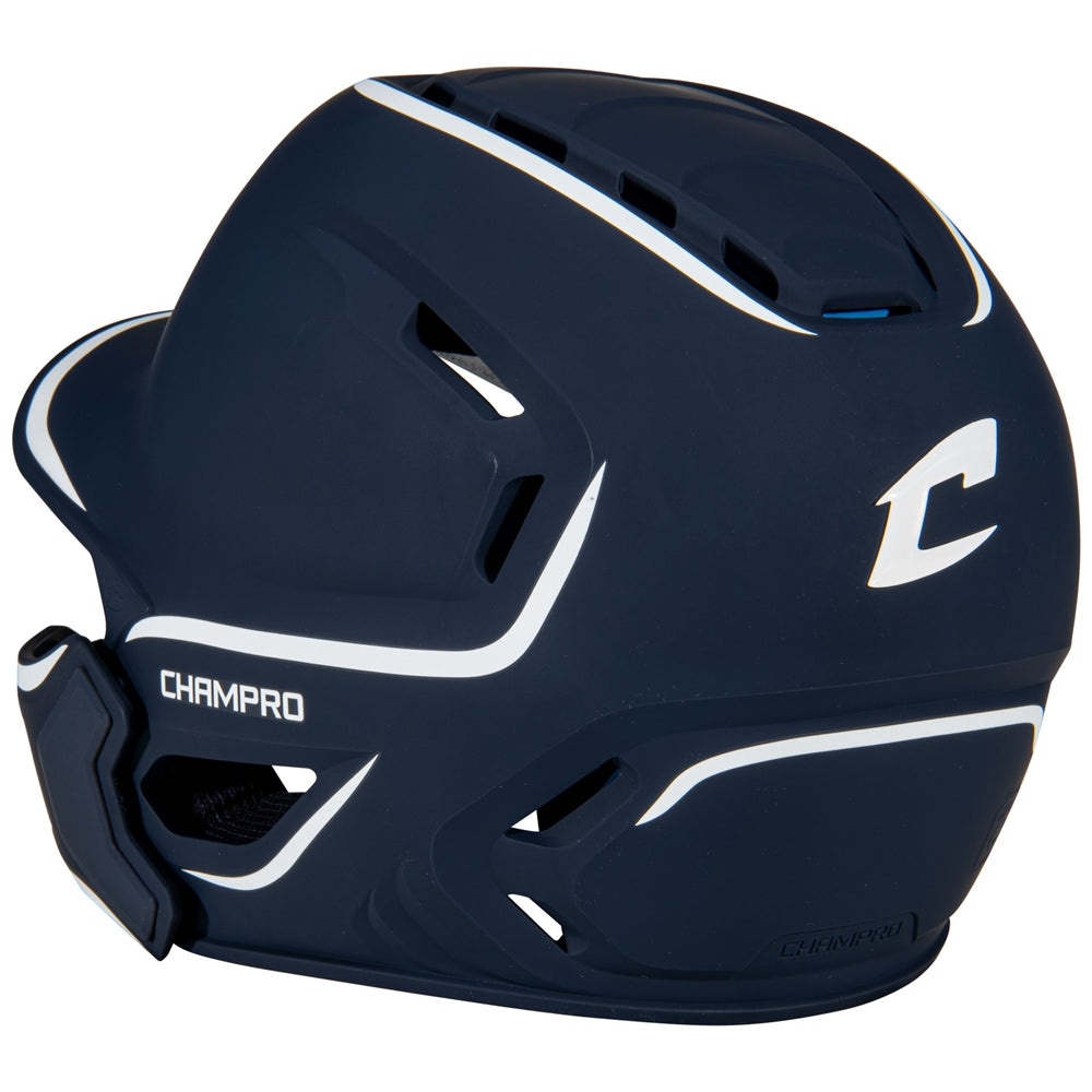 Batting Helmet with Jaw Guard - Two Tone Matte