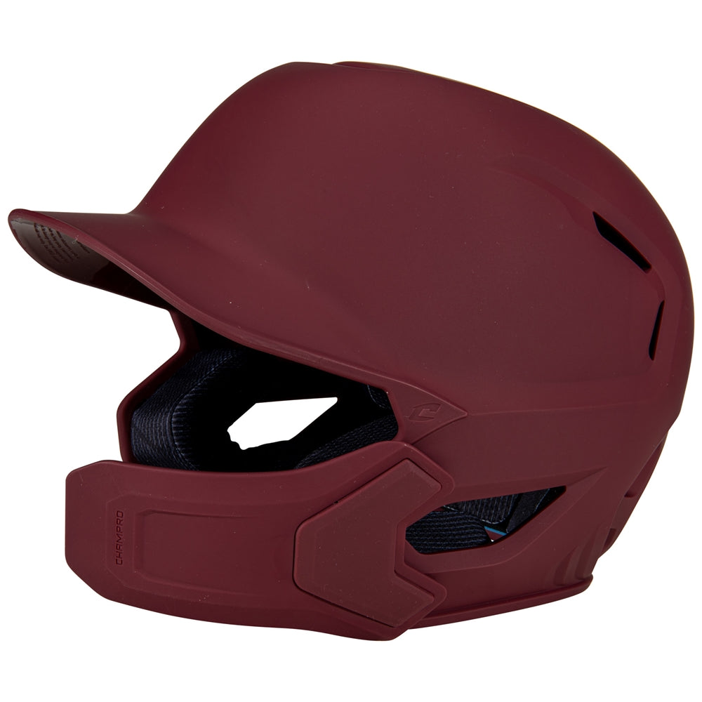 Batting Helmet with Jaw Guard - Matte