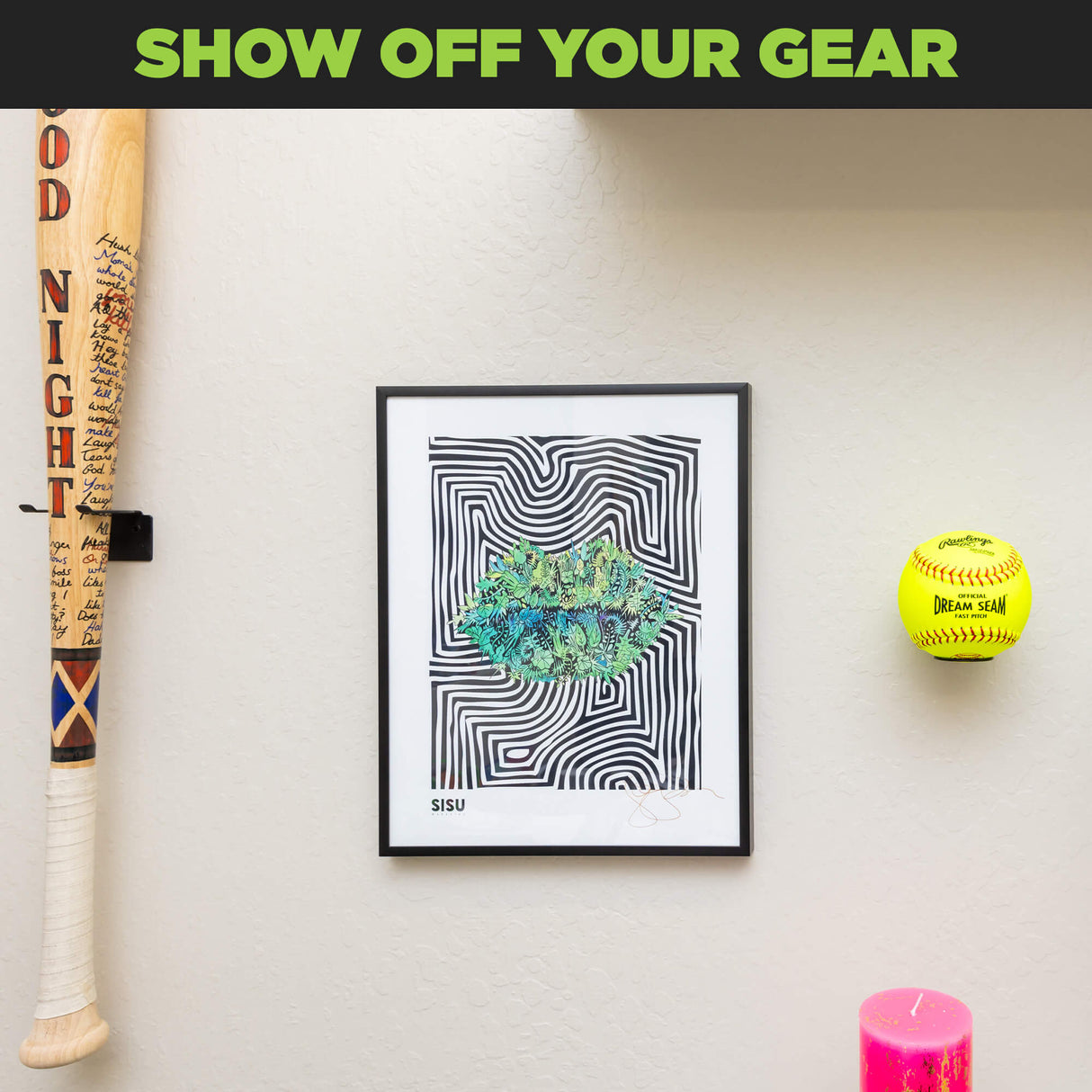 HIDEit Ball-M | Softball Wall Mount