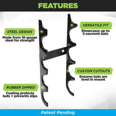 HIDEit Mini Bat | Horizontal Mini Bat Mount - BACKORDERED UNTIL 10/01/26 - ALL ORDER ITEMS WILL SHIP AT ONCE