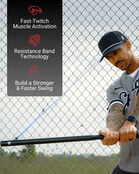 Power Swing Starter Bundle - Baseball & Softball Swing Trainer – 1 Attachment Point - Includes 4 week bat speed accelerator program