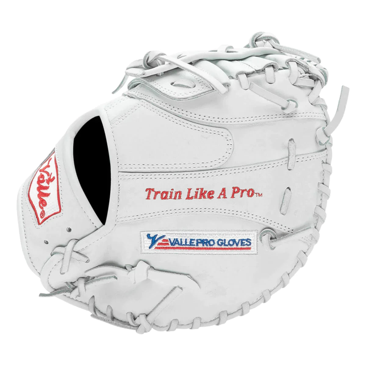 Valle Pro Series training glove, first base mitt, pinky side view