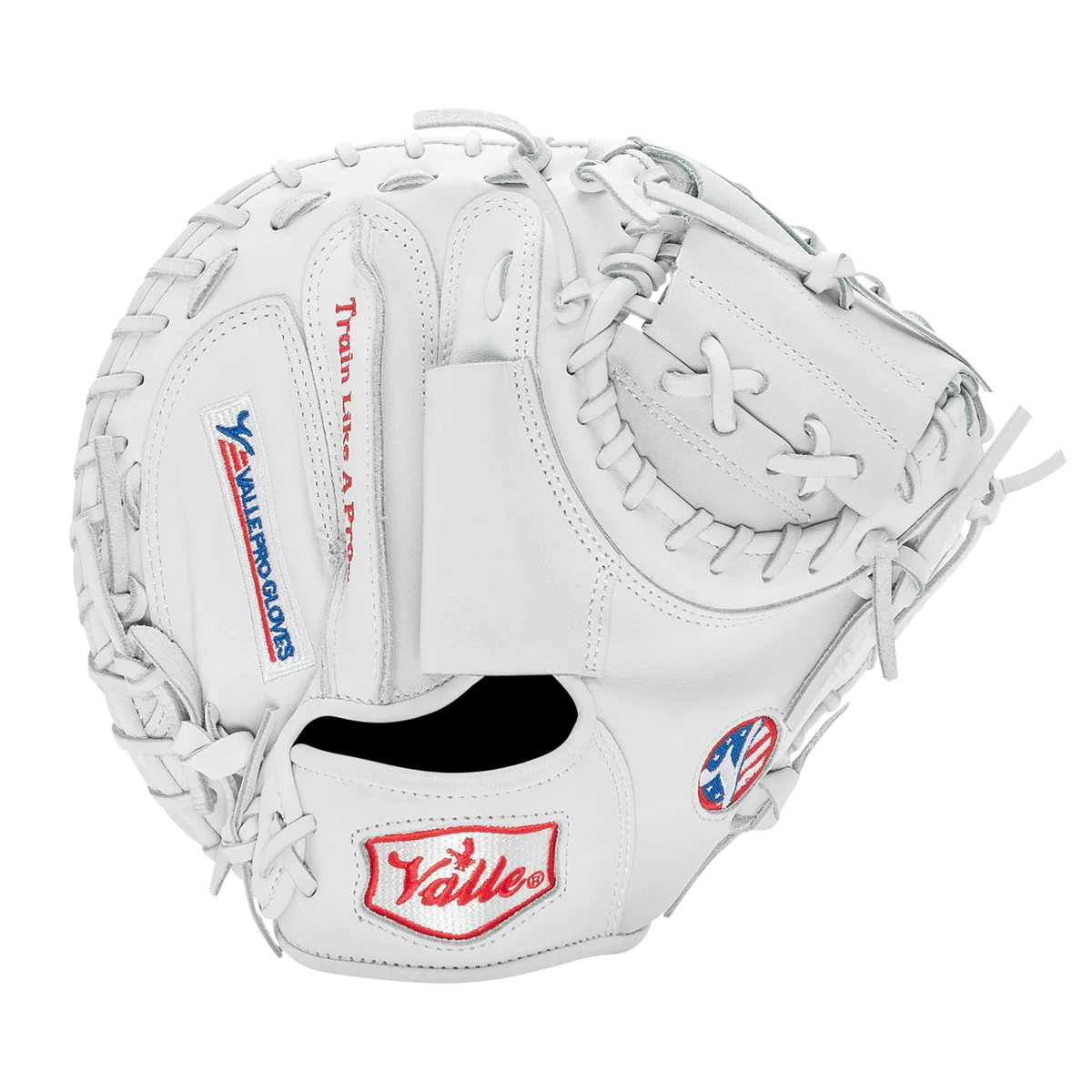 Valle Pro Series training glove, catcher’s mitt, back view