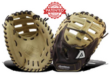 Akadema Torino first base mitt in beige and brown