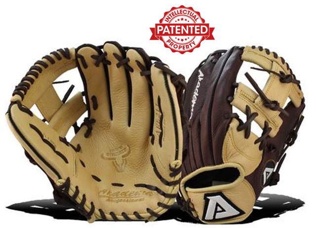 Akadema Steerhide fielder’s mit in beige and brown