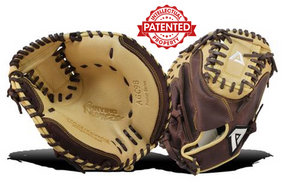 Akadema Prodigy Series catcher’s mitt in beige and brown