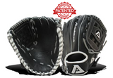 Akadema fielder's mitt in black and grey