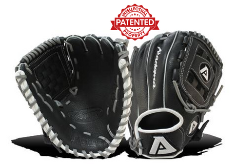 Akadema fielder's mitt in black and grey