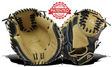 Akadema first base mitt in beige and black