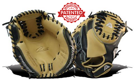 Akadema first base mitt in beige and black