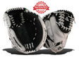 Akadema first base mitt in black and grey