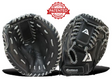 Akadema first base mitt in black and grey