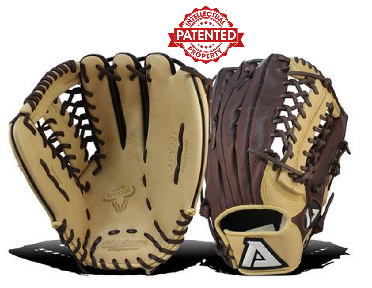 Akadema fielder's mitt in beige and brown