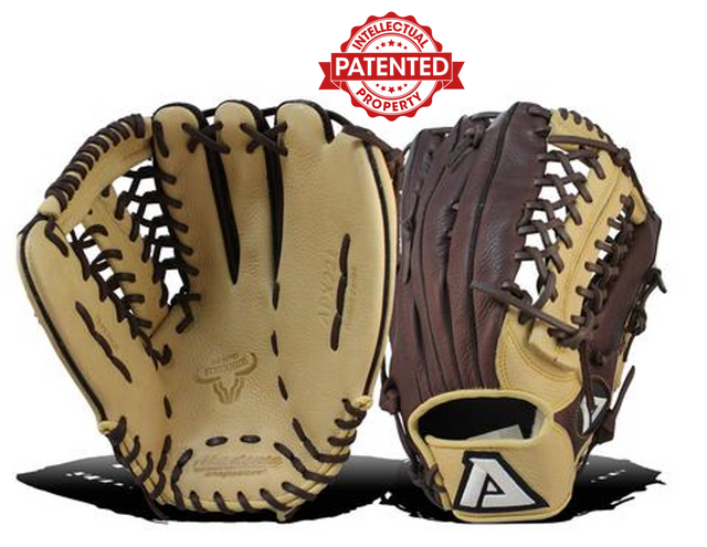 Akadema fielder's mitt in beige and brown