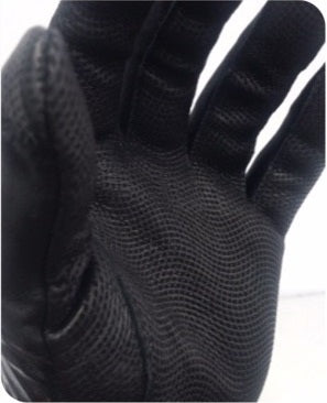 Akadema batting glove in black showing palm grip surface