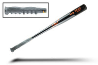 Jaw Bats two-handed training bat in black with grey handle and orange text
